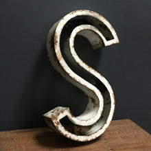 SOLD - White Metal 3D "S" Letter Font