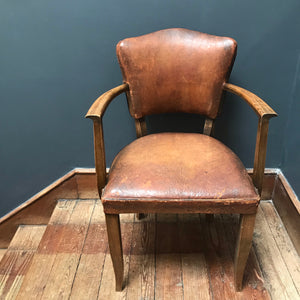 SOLD- Vintage Leather Armchair