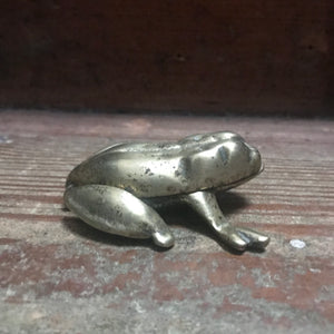 SOLD - Vintage Brass Frog Dish