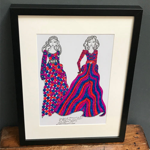 SOLD - Roz Jennings Original Fashion Illustration for Laura Ashley