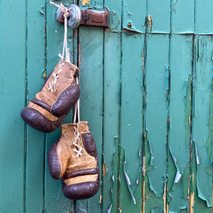 SOLD - Pair of Vintage Leather Boxing Gloves