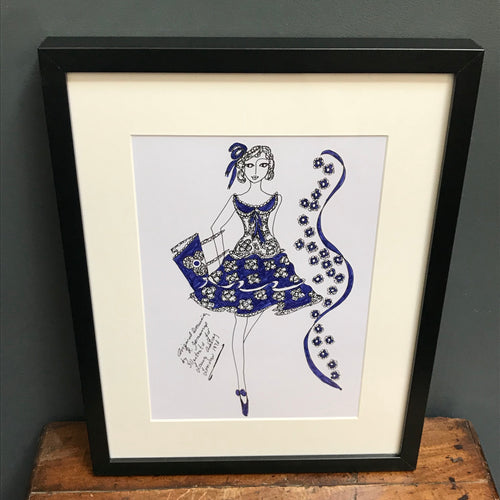 SOLD - Roz Jennings Original Fashion Illustration for Laura Ashley