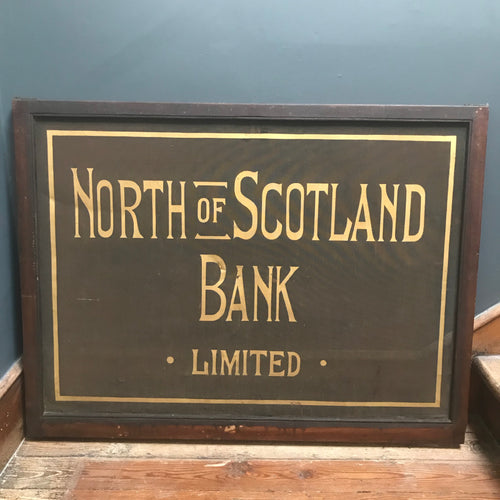 SOLD - Antique North of Scotland Bank Limited Sign