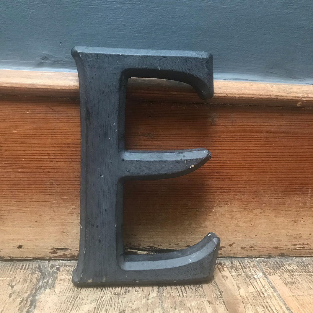 SOLD - Black Painted Wooden 3D 