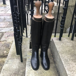 SOLD  - Vintage Riding Boots with Stunning Wooden Trees