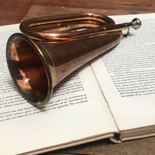 SOLD - Vintage Copper & Brass Military Bugle