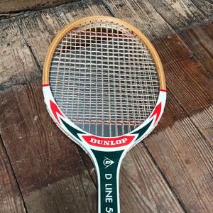 SOLD - Vintage "Dunlop" Tennis Racket Mirror