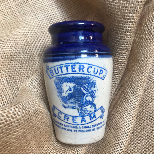 SOLD - Vintage Buttercup Cream Jar