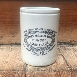 SOLD - Large Vintage James Keiller & Sons Marmalade Jar