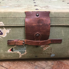 SOLD - Vintage Canvas & Leather Trunk