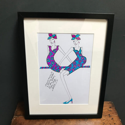 SOLD - Roz Jennings Original Fashion Illustration for Laura Ashley