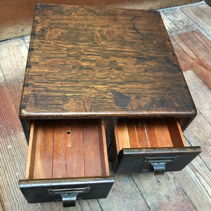 SOLD - Bank of Four Index Drawers