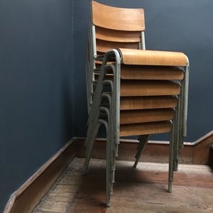 Vintage Industrial Stacking School Chair