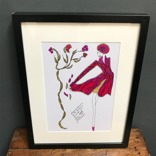 SOLD- Original Fashion Illustration for Laura Ashley