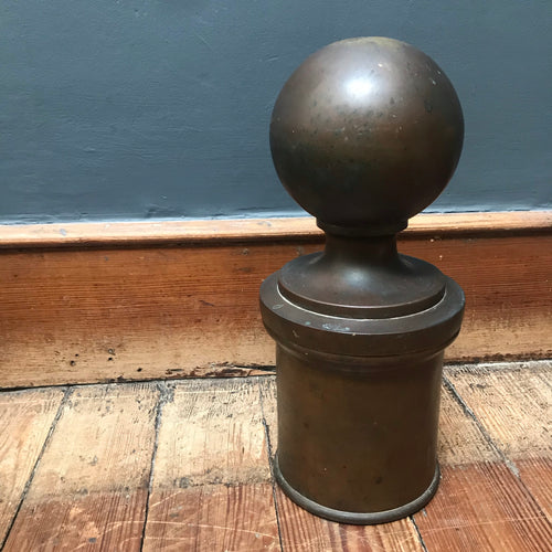 SOLD - Large Antique Brass Staircase Finial