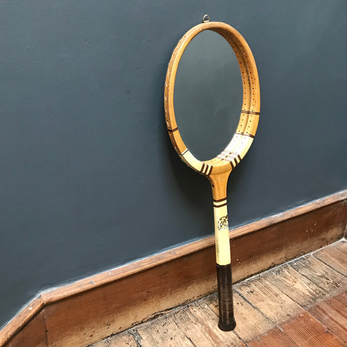 SOLD - Vintage Tennis Racket Mirror