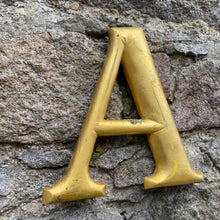 SOLD - Gold Plaster "A" Letter Font