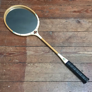 SOLD - Vintage Badmington Racket Mirror