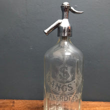 SOLD - Vintage Etched Glass “Sangs Aberdeen” Soda Syphon