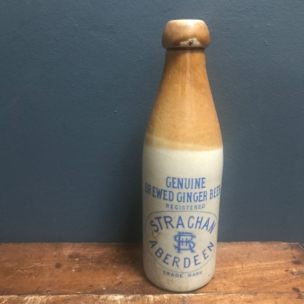 SOLD - Vintage Strachan Aberdeen Stoneware Ginger Beer Bottle