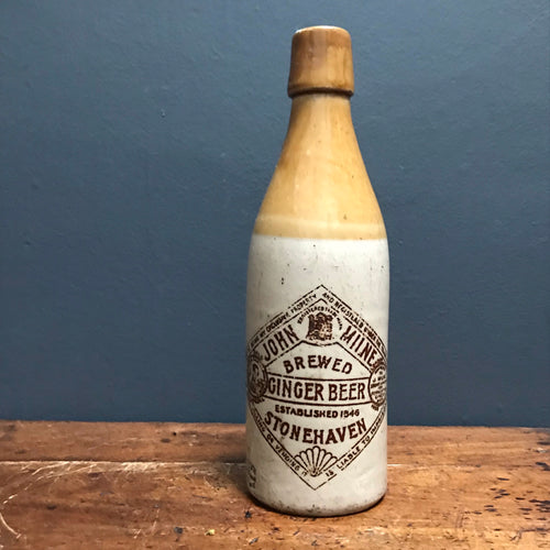 SOLD - Vintage John Milne Stonehaven Stoneware Ginger Beer Bottle