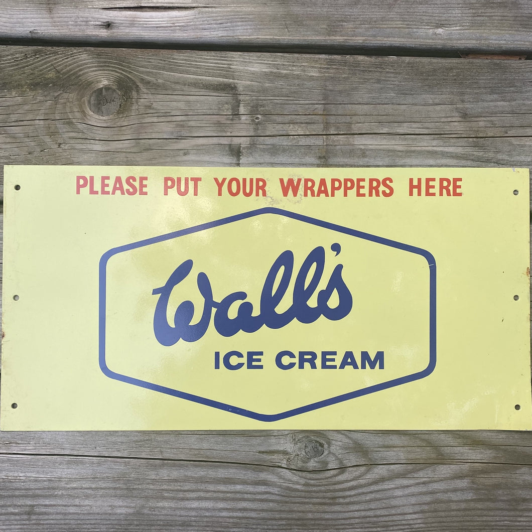 SOLD - Original Walls Ice Cream 1960’s Sign