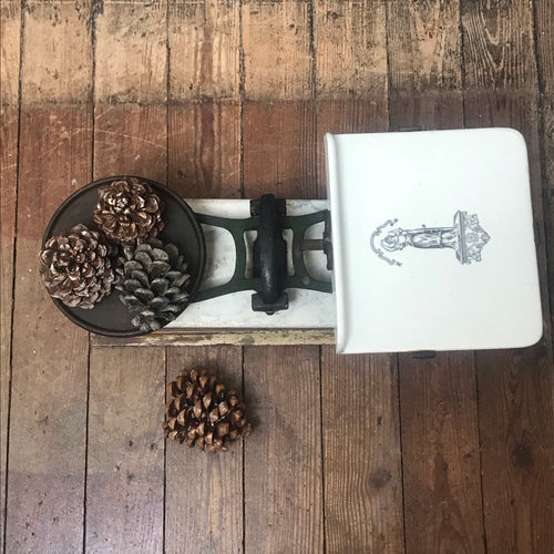 SOLD - Victorian Porcelain & Marble Bench Top Scales