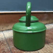 SOLD - Vintage Green Enamel Kettle