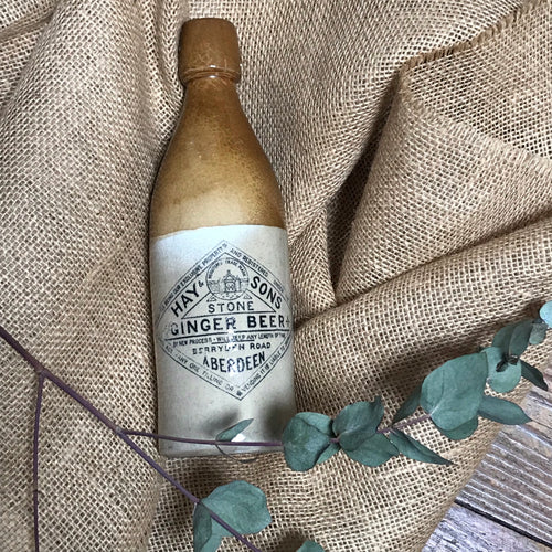 SOLD - Vintage Hays & Sons Aberdeen Stoneware Ginger Beer Bottle