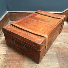 SOLD - Vintage Leather Suitcase with leather straps