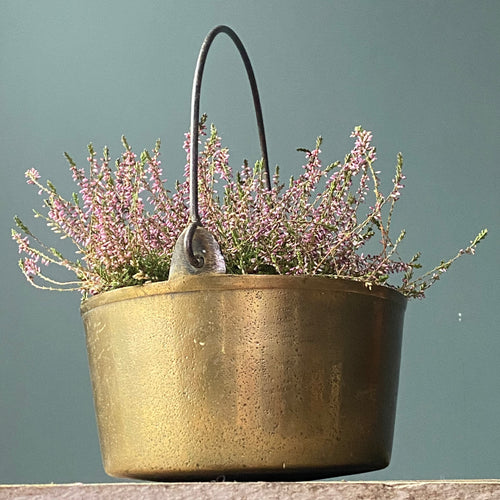 SOLD - Antique Brass Jam Pan - Planter