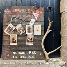 SOLD - French Vintage Seed Rack Noticeboard