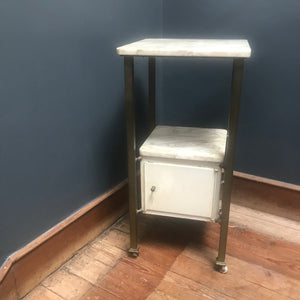 SOLD - Vintage French Marble & Brass Dentist/Medical Table