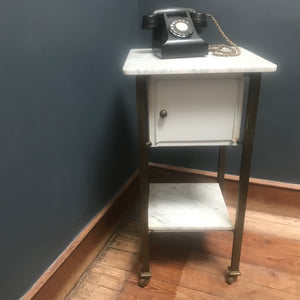 SOLD - Vintage French Marble & Brass Dentist/Medical Table