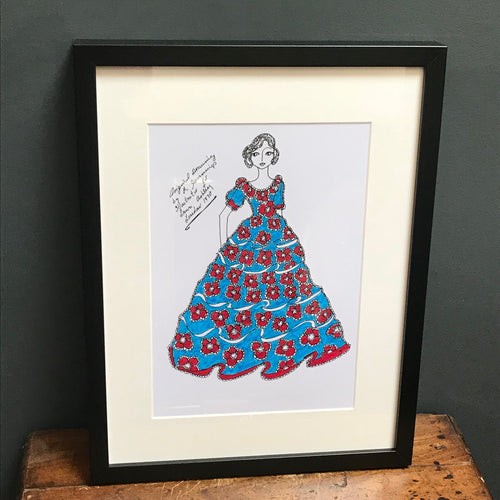 SOLD - Roz Jennings Original Fashion Illustration for Laura Ashley