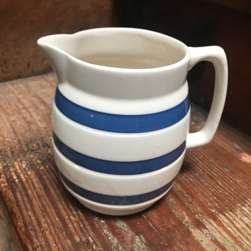 SOLD - Vintage Staffordshire Criefware Banded Jug