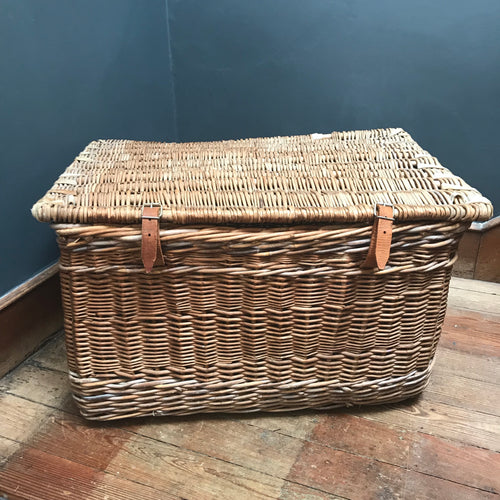 SOLD - Vintage Wicker Trunk