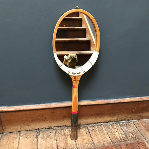 SOLD - Vintage Tennis Racket Mirror