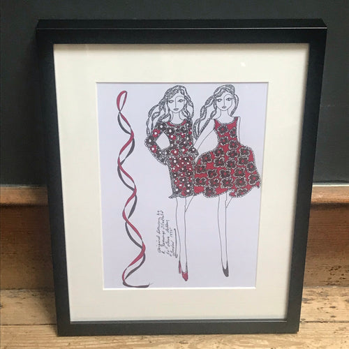 SOLD - Roz Jennings Original Fashion Illustration for Laura Ashley