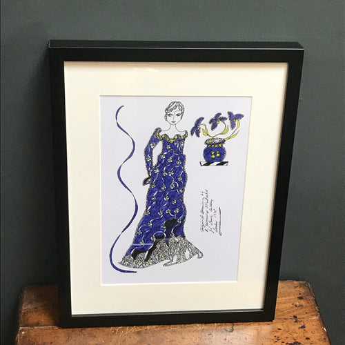 SOLD - Roz Jennings Original Fashion Illustration for Laura Ashley