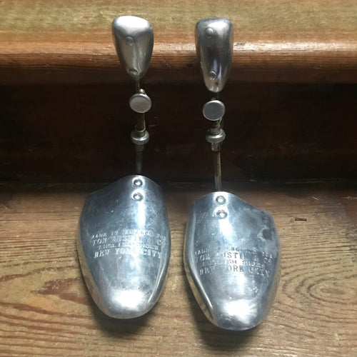 SOLD - Pair Metal Shoe Lasts