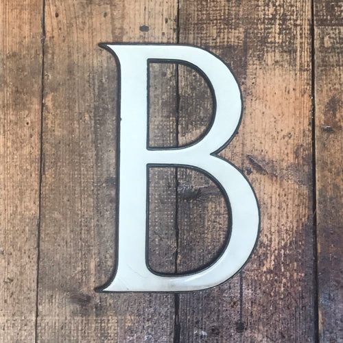 SOLD - Large Original 1920’s Brass & Enamel ‘B’ Letter