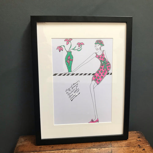 SOLD - Roz Jennings Original Fashion Illustration for Laura Ashley