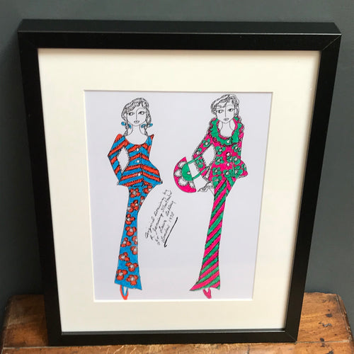 SOLD - Roz Jennings Original Fashion Illustration for Laura Ashley