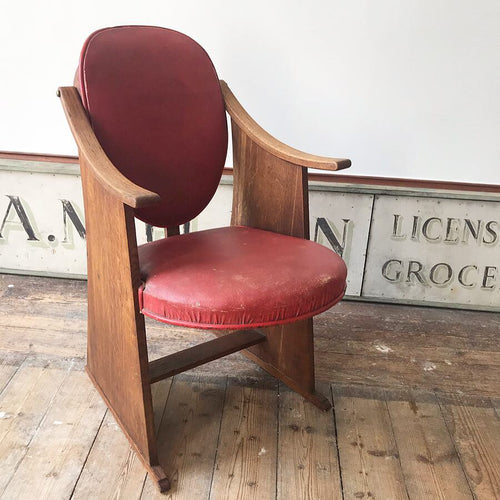 SOLD - Art Deco Oak Theatre/Cinema Seat, circa 1930