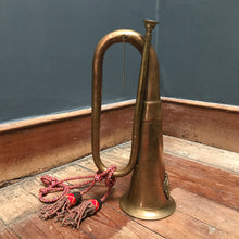 SOLD - Vintage Large Copper & Brass Military Bugle