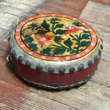SOLD - Vintage Drum with floral design