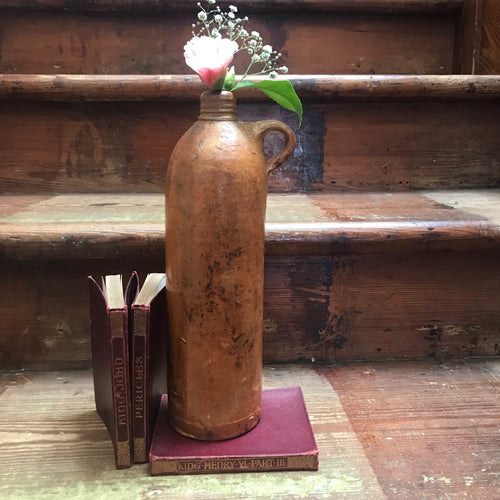 SOLD - Vintage Large Stoneware Wine Bottle