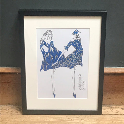 SOLD - Roz Jennings Original Fashion Illustration for Laura Ashley