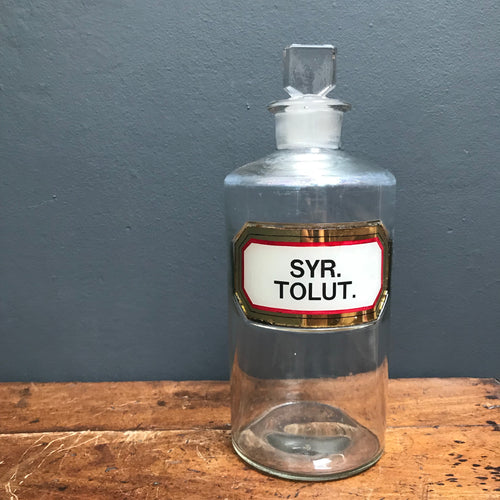 SOLD - Vintage Chemist/Apothecary Glass Bottle